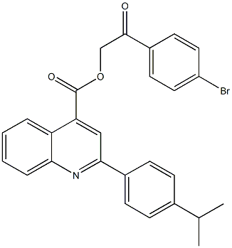 2-(4-bromophenyl)-2-oxoethyl 2-(4-isopropylphenyl)-4-quinolinecarboxylate|