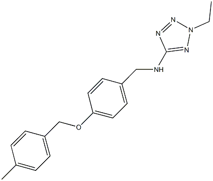 N-(2-ethyl-2H-tetraazol-5-yl)-N-{4-[(4-methylbenzyl)oxy]benzyl}amine Structure