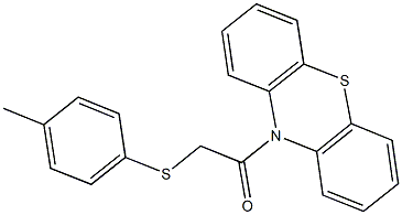 10-{[(4-methylphenyl)sulfanyl]acetyl}-10H-phenothiazine Structure