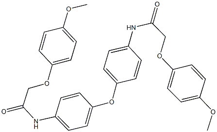2-(4-methoxyphenoxy)-N-[4-(4-{[(4-methoxyphenoxy)acetyl]amino}phenoxy)phenyl]acetamide 化学構造式