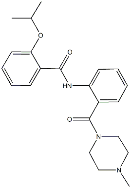 2-isopropoxy-N-{2-[(4-methyl-1-piperazinyl)carbonyl]phenyl}benzamide Struktur