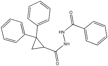 N'-benzoyl-2,2-diphenylcyclopropanecarbohydrazide 结构式