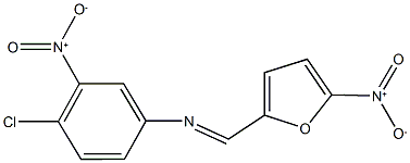 4-chloro-3-nitro-N-[(5-nitro-2-furyl)methylene]aniline Structure