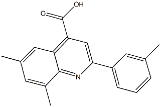 6,8-dimethyl-2-(3-methylphenyl)-4-quinolinecarboxylic acid,,结构式