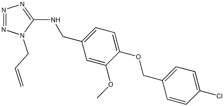 N-(1-allyl-1H-tetraazol-5-yl)-N-{4-[(4-chlorobenzyl)oxy]-3-methoxybenzyl}amine 结构式