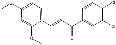 1-(3,4-dichlorophenyl)-3-(2,4-dimethoxyphenyl)-2-propen-1-one Struktur