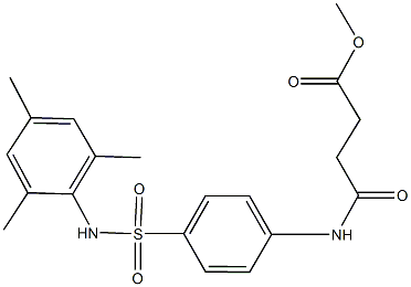 methyl 4-{4-[(mesitylamino)sulfonyl]anilino}-4-oxobutanoate,,结构式