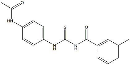 N-[4-({[(3-methylbenzoyl)amino]carbothioyl}amino)phenyl]acetamide Structure