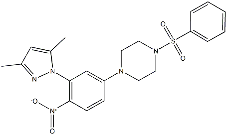 1-{3-(3,5-dimethyl-1H-pyrazol-1-yl)-4-nitrophenyl}-4-(phenylsulfonyl)piperazine