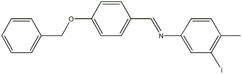 N-[4-(benzyloxy)benzylidene]-N-(3-iodo-4-methylphenyl)amine Structure