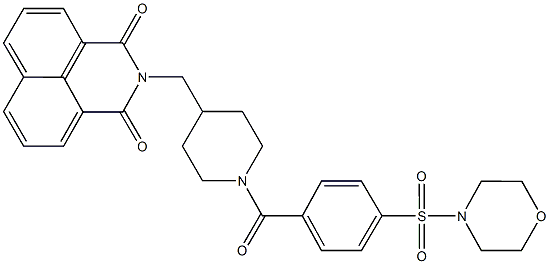 2-({1-[4-(4-morpholinylsulfonyl)benzoyl]-4-piperidinyl}methyl)-1H-benzo[de]isoquinoline-1,3(2H)-dione