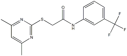 2-[(4,6-dimethyl-2-pyrimidinyl)sulfanyl]-N-[3-(trifluoromethyl)phenyl]acetamide