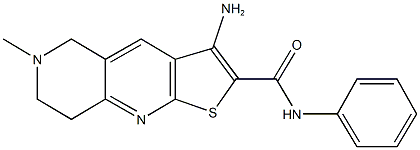 3-amino-6-methyl-N-phenyl-5,6,7,8-tetrahydrothieno[2,3-b][1,6]naphthyridine-2-carboxamide 化学構造式