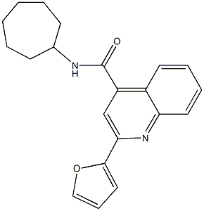 N-cycloheptyl-2-(2-furyl)-4-quinolinecarboxamide Structure