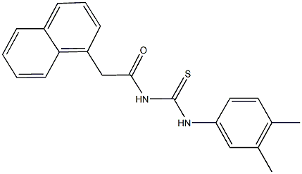 N-(3,4-dimethylphenyl)-N'-(1-naphthylacetyl)thiourea 结构式