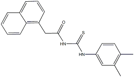 N-(3,4-dimethylphenyl)-N'-(1-naphthylacetyl)thiourea,,结构式