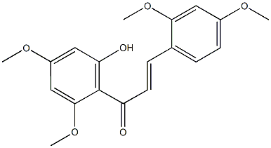 3-(2,4-dimethoxyphenyl)-1-(2-hydroxy-4,6-dimethoxyphenyl)-2-propen-1-one Structure