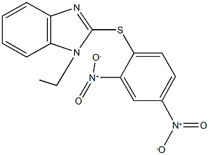  2-({2,4-bisnitrophenyl}sulfanyl)-1-ethyl-1H-benzimidazole