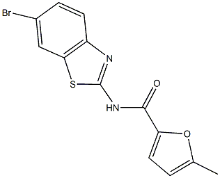 N-(6-bromo-1,3-benzothiazol-2-yl)-5-methyl-2-furamide Structure