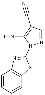 5-amino-1-(1,3-benzothiazol-2-yl)-1H-pyrazole-4-carbonitrile,,结构式