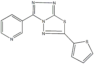 3-(3-pyridinyl)-6-(2-thienyl)[1,2,4]triazolo[3,4-b][1,3,4]thiadiazole 结构式