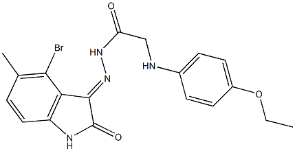 N'-(4-bromo-5-methyl-2-oxo-1,2-dihydro-3H-indol-3-ylidene)-2-(4-ethoxyanilino)acetohydrazide