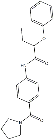 2-phenoxy-N-[4-(1-pyrrolidinylcarbonyl)phenyl]butanamide 结构式