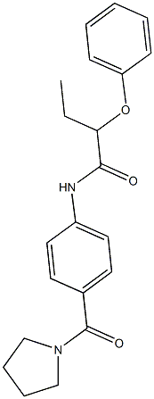 2-phenoxy-N-[4-(1-pyrrolidinylcarbonyl)phenyl]butanamide Structure