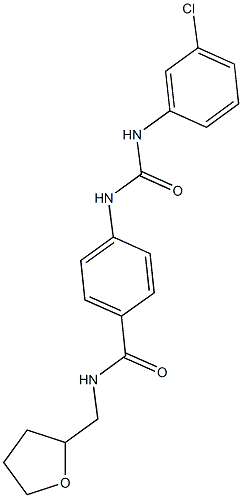 4-{[(3-chloroanilino)carbonyl]amino}-N-(tetrahydro-2-furanylmethyl)benzamide