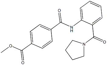 methyl 4-{[2-(1-pyrrolidinylcarbonyl)anilino]carbonyl}benzoate Struktur