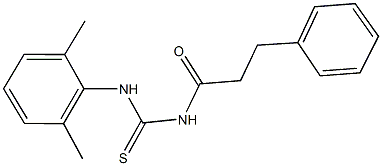 N-(2,6-dimethylphenyl)-N'-(3-phenylpropanoyl)thiourea Structure