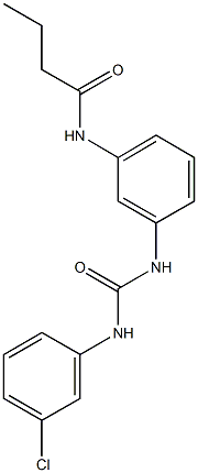 N-(3-{[(3-chloroanilino)carbonyl]amino}phenyl)butanamide Structure