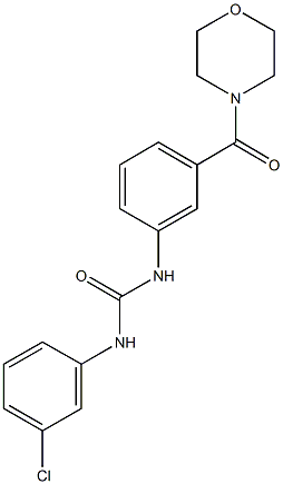 N-(3-chlorophenyl)-N'-[3-(4-morpholinylcarbonyl)phenyl]urea Structure