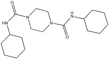 N~1~,N~4~-dicyclohexyl-1,4-piperazinedicarboxamide Structure