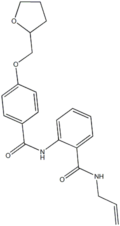N-allyl-2-{[4-(tetrahydro-2-furanylmethoxy)benzoyl]amino}benzamide Struktur