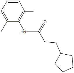 3-cyclopentyl-N-(2,6-dimethylphenyl)propanamide 结构式