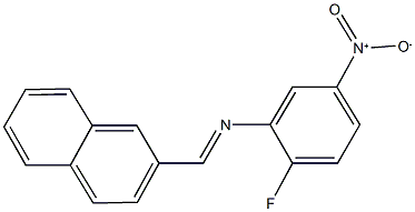 2-fluoro-N-(2-naphthylmethylene)-5-nitroaniline 化学構造式