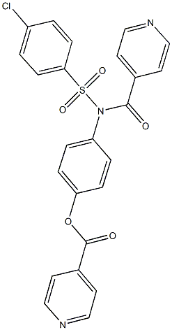 4-[[(4-chlorophenyl)sulfonyl](isonicotinoyl)amino]phenyl isonicotinate Structure