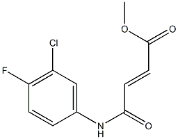 methyl 4-(3-chloro-4-fluoroanilino)-4-oxo-2-butenoate 化学構造式