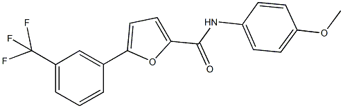 N-(4-methoxyphenyl)-5-[3-(trifluoromethyl)phenyl]-2-furamide 化学構造式