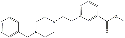 methyl 3-[2-(4-benzyl-1-piperazinyl)ethyl]benzoate 化学構造式