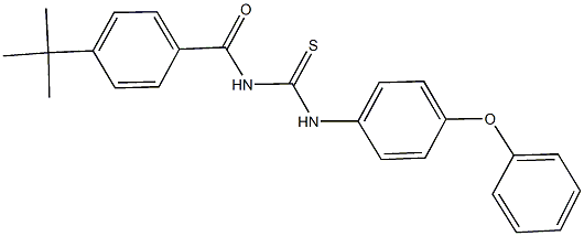 N-(4-tert-butylbenzoyl)-N'-(4-phenoxyphenyl)thiourea 化学構造式