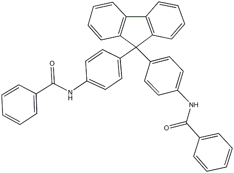 N-(4-{9-[4-(benzoylamino)phenyl]-9H-fluoren-9-yl}phenyl)benzamide,,结构式