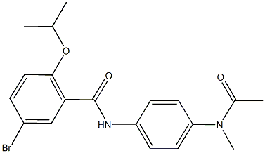 N-{4-[acetyl(methyl)amino]phenyl}-5-bromo-2-isopropoxybenzamide,,结构式