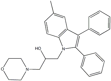 1-(5-methyl-2,3-diphenyl-1H-indol-1-yl)-3-(4-morpholinyl)-2-propanol Struktur