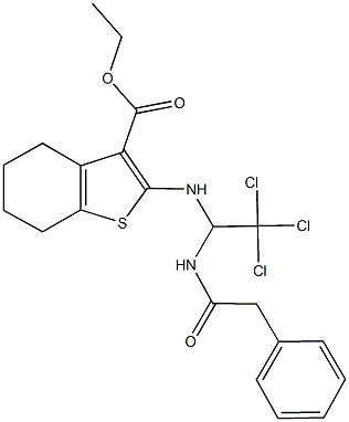 ethyl 2-({2,2,2-trichloro-1-[(phenylacetyl)amino]ethyl}amino)-4,5,6,7-tetrahydro-1-benzothiophene-3-carboxylate