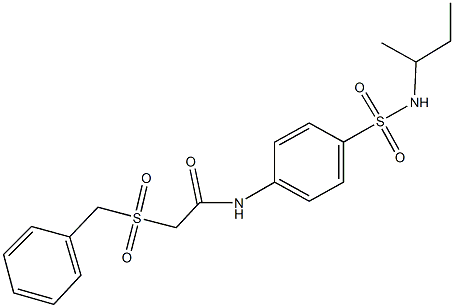 2-(benzylsulfonyl)-N-{4-[(sec-butylamino)sulfonyl]phenyl}acetamide,,结构式