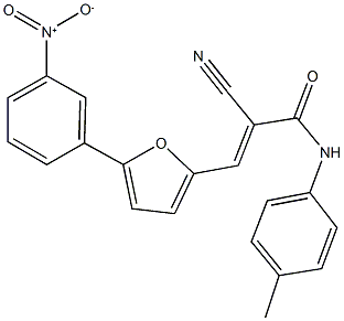 2-cyano-3-(5-{3-nitrophenyl}-2-furyl)-N-(4-methylphenyl)acrylamide