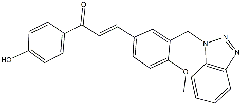 3-[3-(1H-1,2,3-benzotriazol-1-ylmethyl)-4-methoxyphenyl]-1-(4-hydroxyphenyl)-2-propen-1-one|