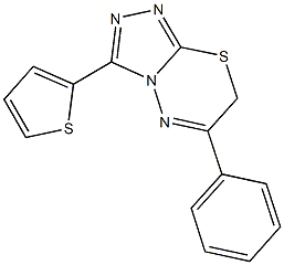6-phenyl-3-(2-thienyl)-7H-[1,2,4]triazolo[3,4-b][1,3,4]thiadiazine 化学構造式
